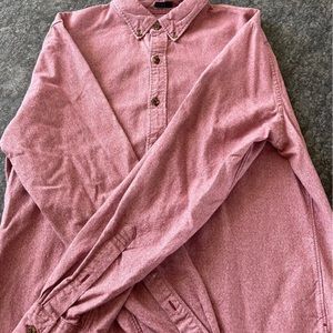 J Crew Red Large Slim Button Down